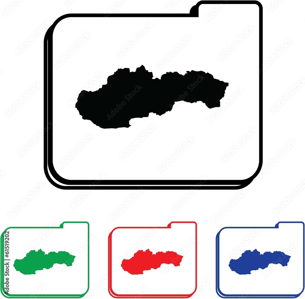 Fototapeta premium Icon Illustration with Four Color Variations