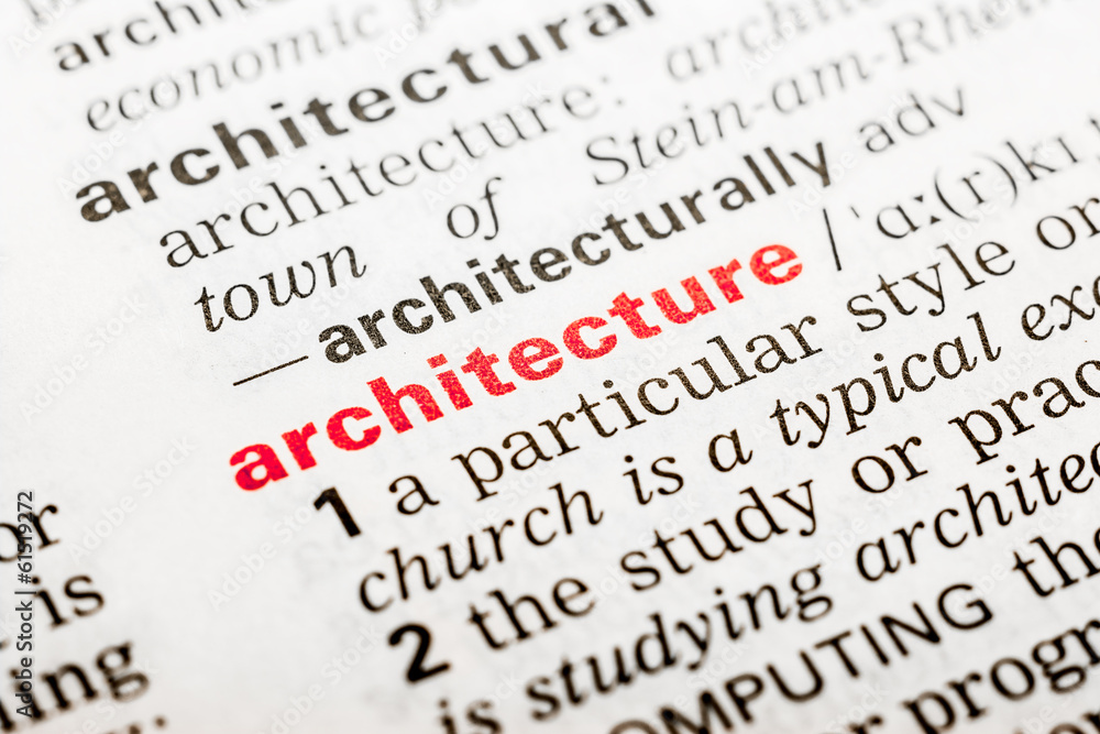 Architecture Word Definition In Dictionary Close Up