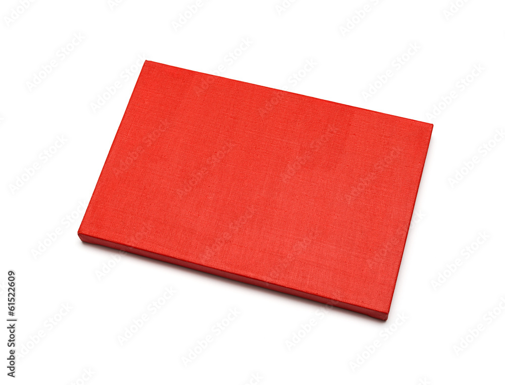 red canvas on a stretcher. isolated on white red canvas on a stretcher. isolated on white