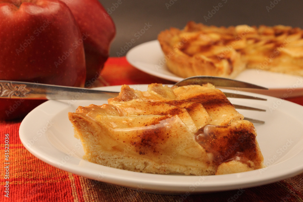 Portion of apple pie Portion of apple pie