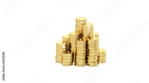 Heap of golden coins