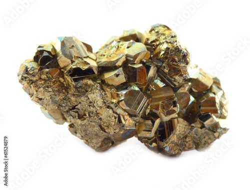 Obraz na płótnie pyrite / fool's gold isolated on white