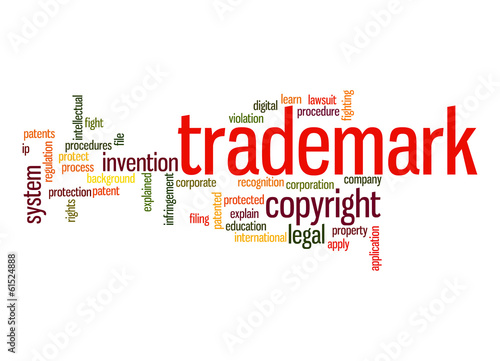 Slika na platnu Trademark word cloud