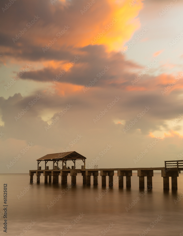 Long exposure Waimea Pier Kauai