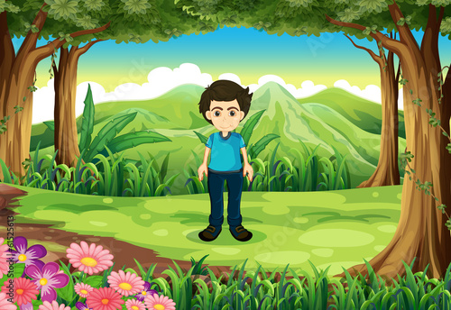 A young gentleman at the forest