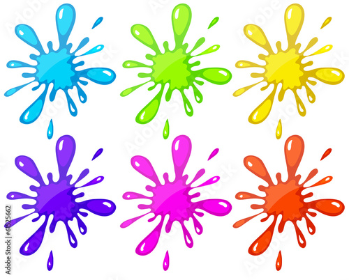 Colorful splashes