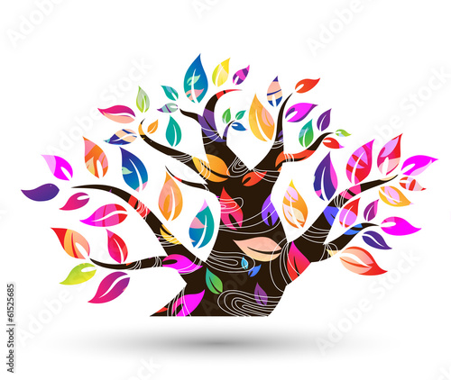 Abstract colorful tree.