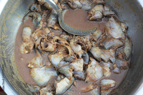 traditional Thai style raw preserved fish