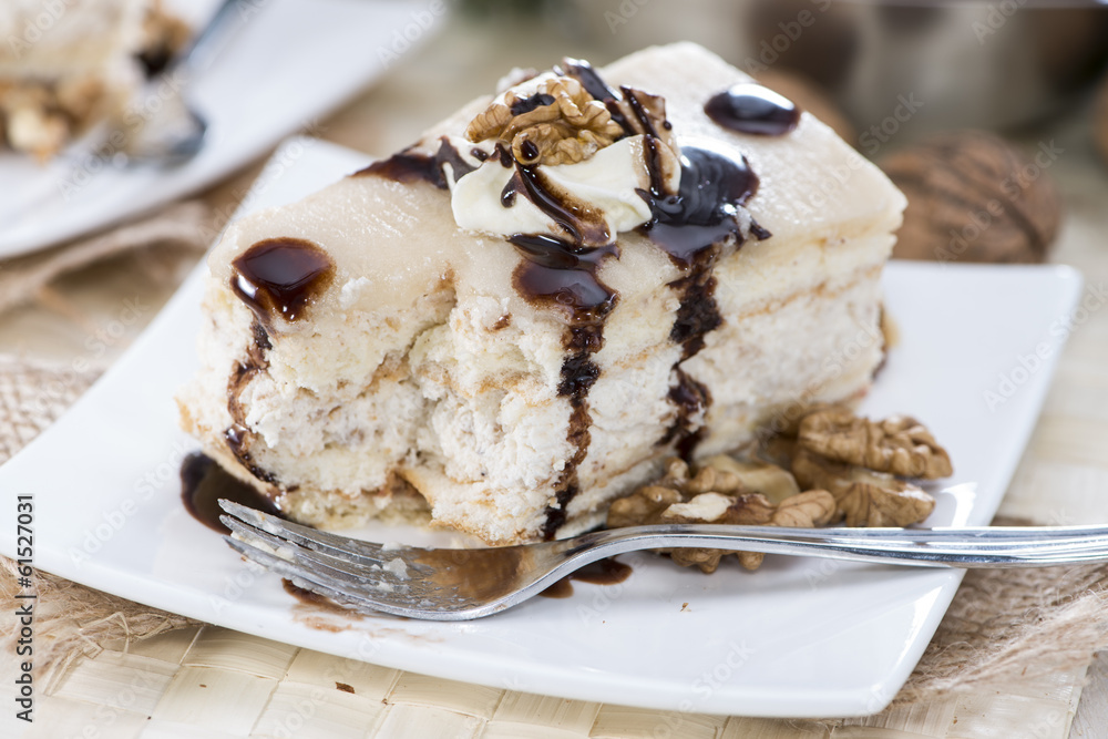 Walnut Cake with Marzipan Walnut Cake with Marzipan