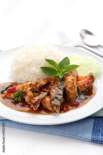 Thai Food, Stir-fried sweet chilly with fish