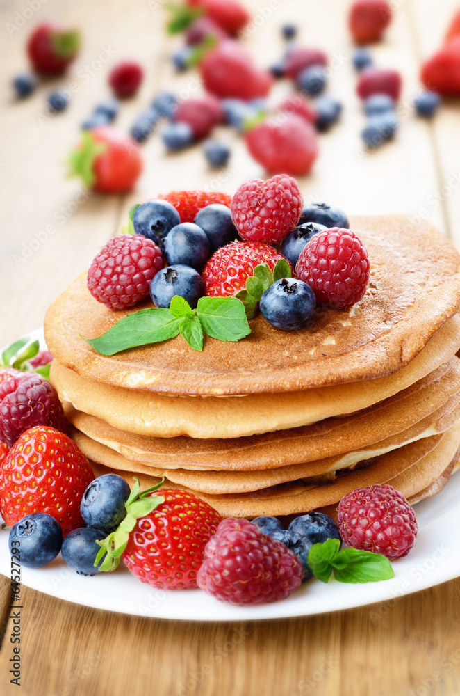Pancakes with berries Pancakes with berries