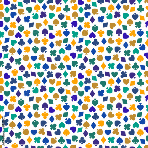 Seamless pattern with card suits