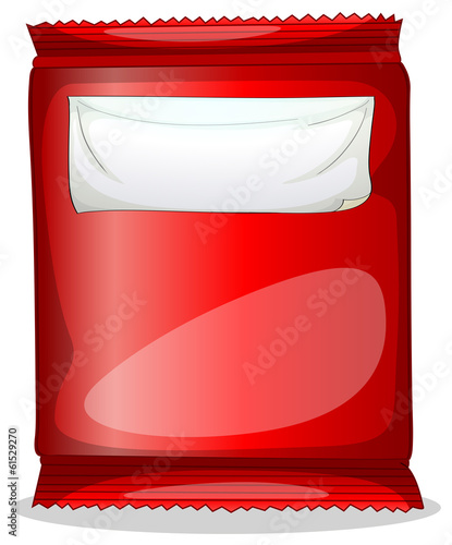 A red packet with an empty label