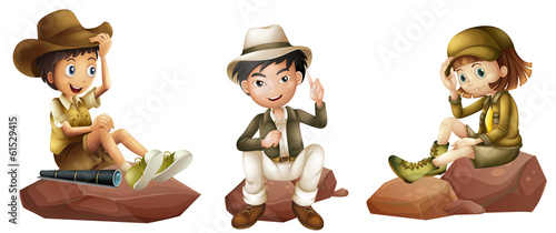Three young explorers