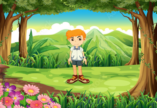 A little man at the forest