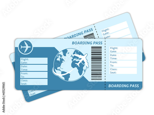 Blank plane tickets