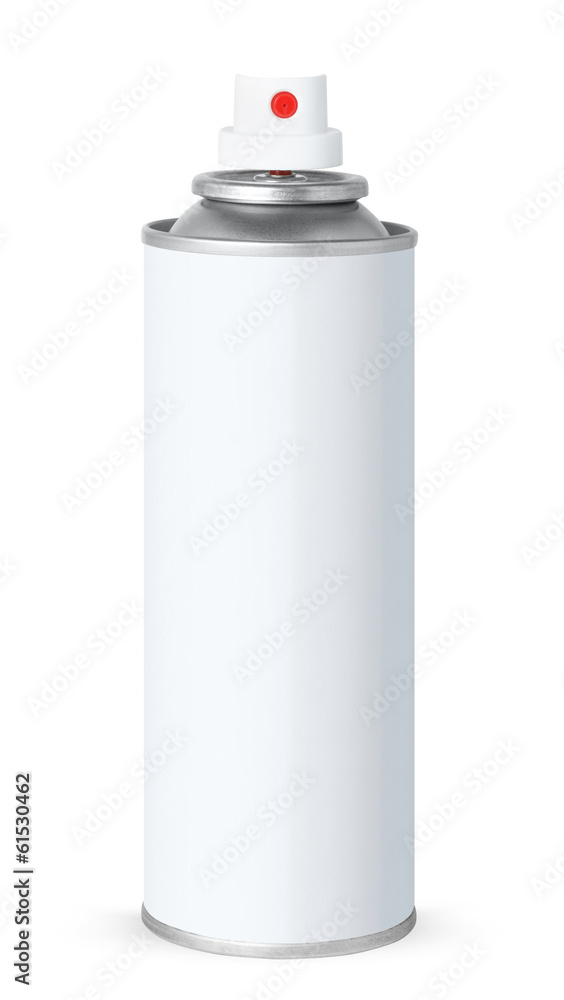 Blank white spray can, isolated on white background Blank white spray can, isolated on white background