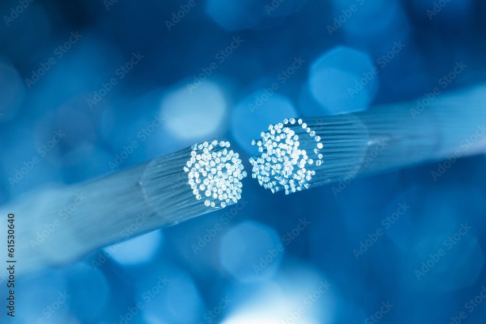 Optic fiber cable connecting - obrazy, fototapety, plakaty 