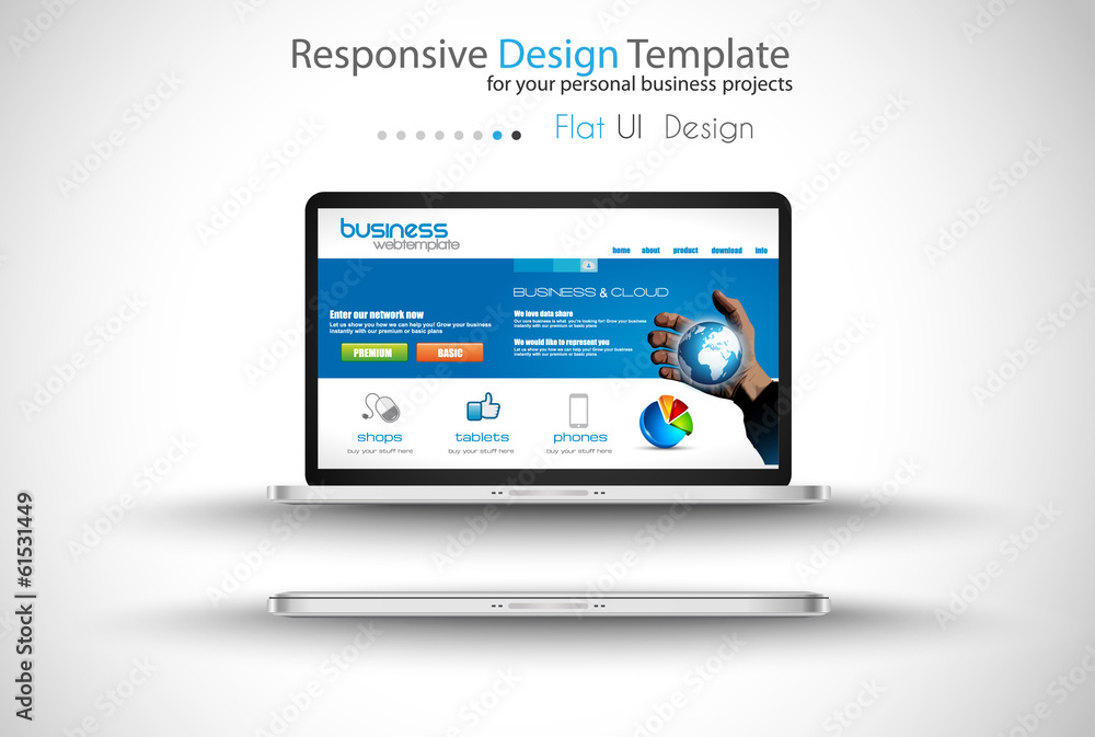 Modern devices mockups fpr your business projects.