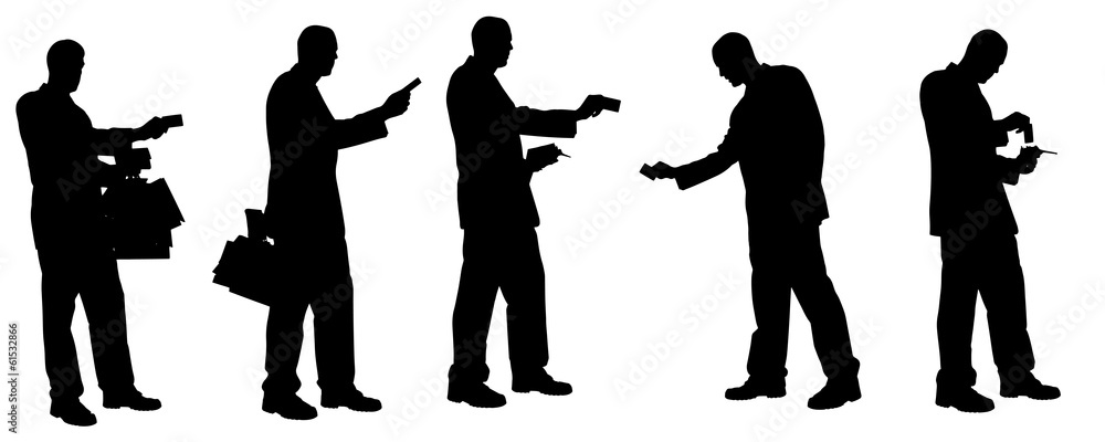 Vector silhouette of a man. Vector silhouette of a man.