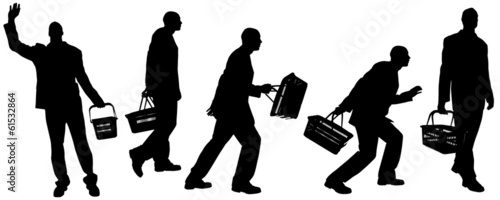 Vector silhouette of a man.