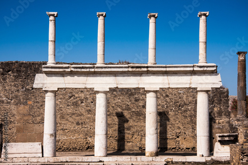 Famous ruins of ancient town Pompeii in Italy