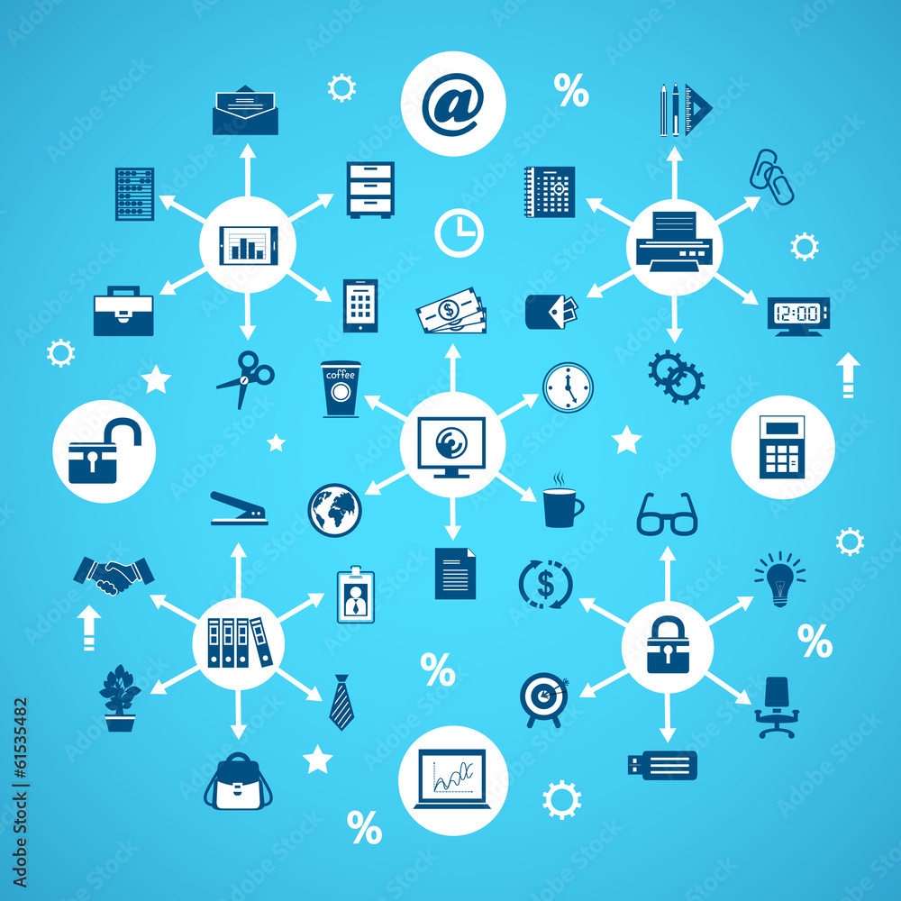 Business office items network Business office items network