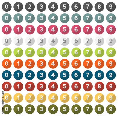 Colletion of number "buttons"
