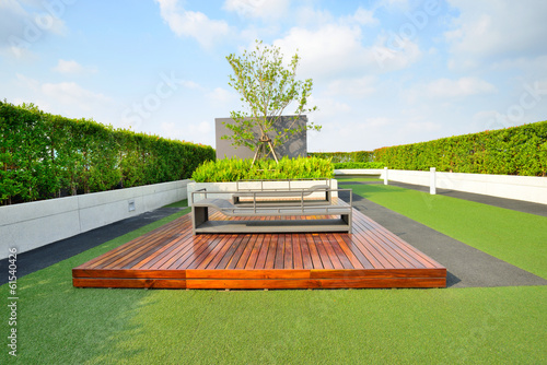 Landscape of garden on rooftop
