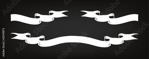 Hand drawn ribbon on the bl...