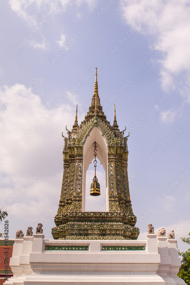 Fototapeta premium Bell tower in Wat Pho Bangkok, Thailand