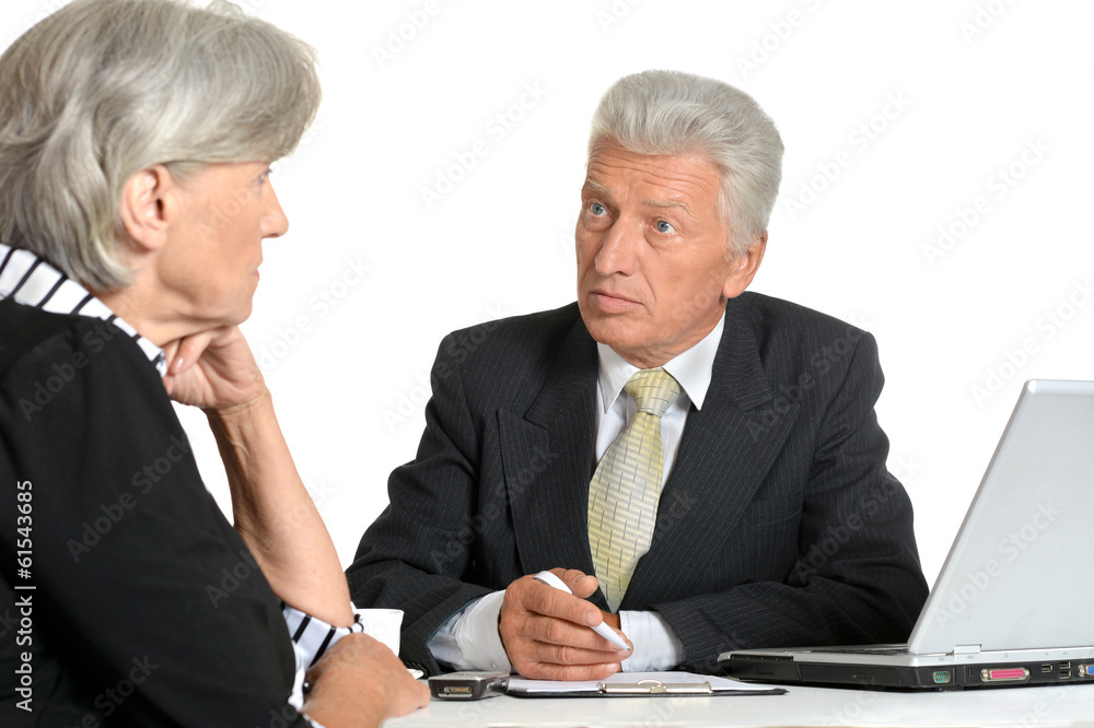 Fototapeta premium Businessman with a business woman