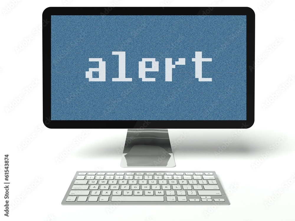 Alert computer digital LCD screen Alert computer digital LCD screen