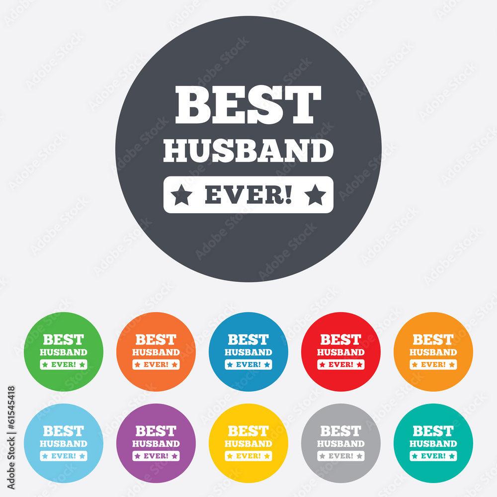 Best husband ever sign icon. Award symbol. Best husband ever sign icon. Award symbol.