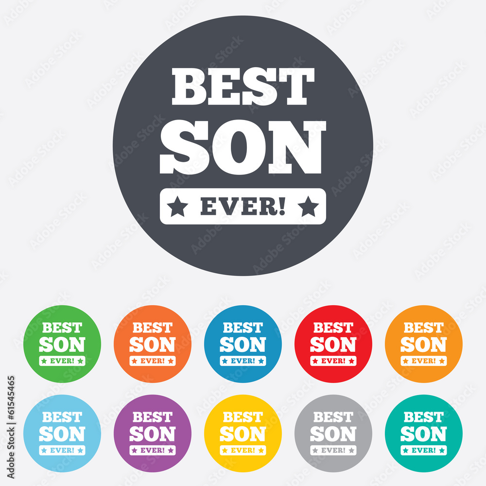 Best son ever sign icon. Award symbol. Best son ever sign icon. Award symbol.