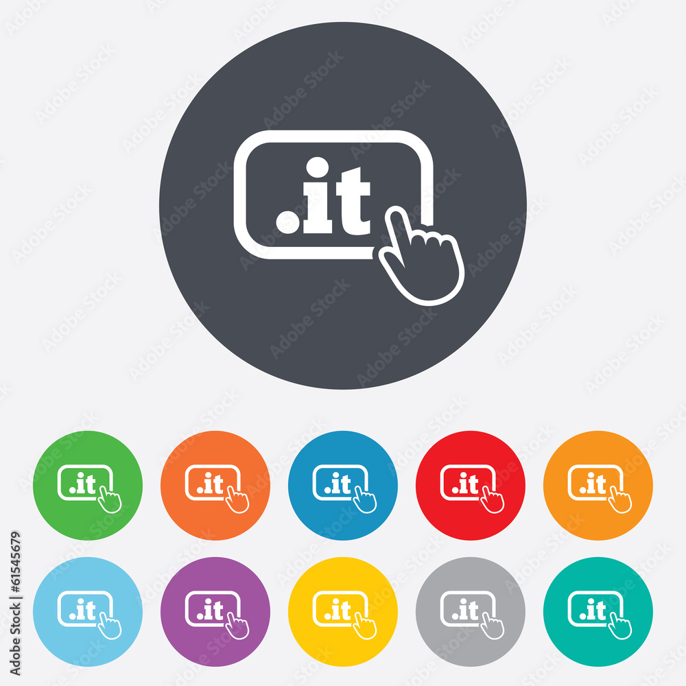 Domain IT sign icon. Top-level internet domain Domain IT sign icon. Top-level internet domain
