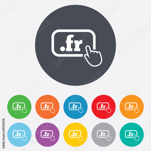 Domain FR sign icon. Top-level internet domain