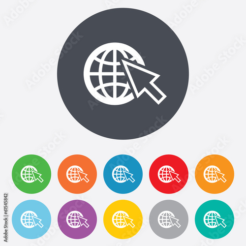 Internet sign icon. World wide web symbol.