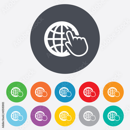 Internet sign icon. World wide web symbol.