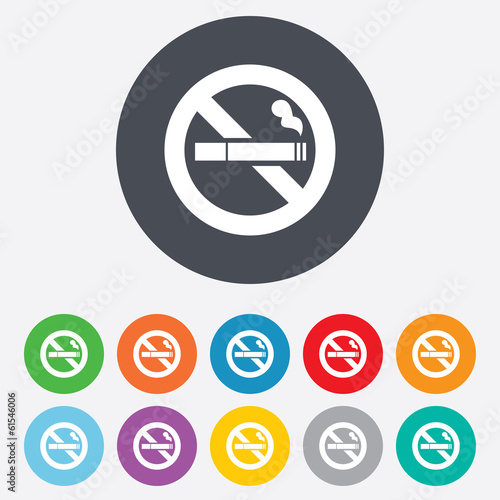 Free Download No Smoking sign icon. Cigarette symbol. - GFXLoad