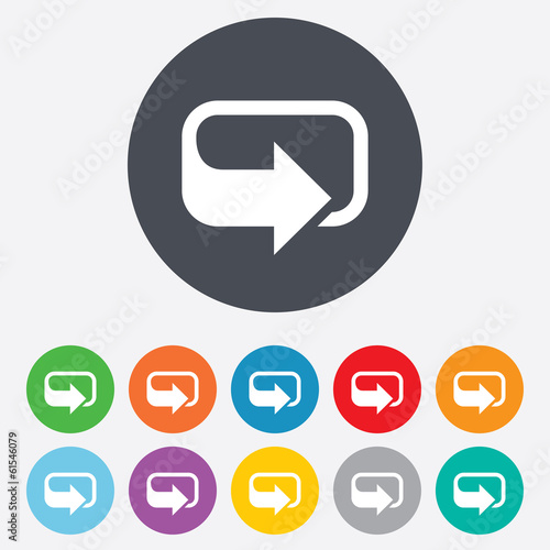 Rotation icon. Repeat symbol. Refresh sign.