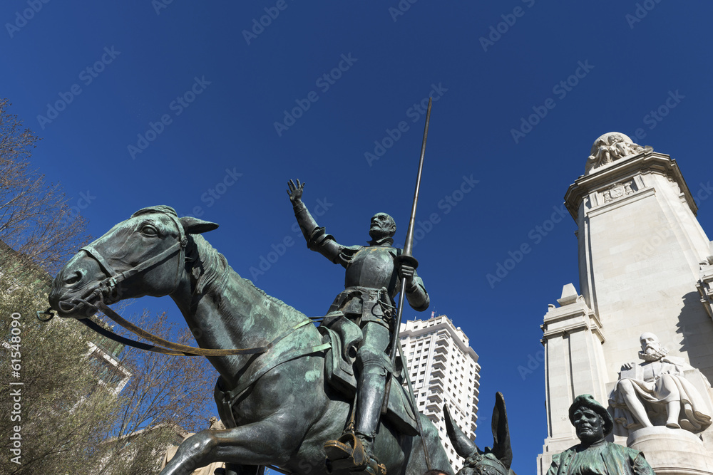 Obraz premium Tribute to Cervantes, Madrid