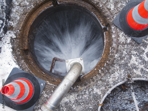 water in a manhole
