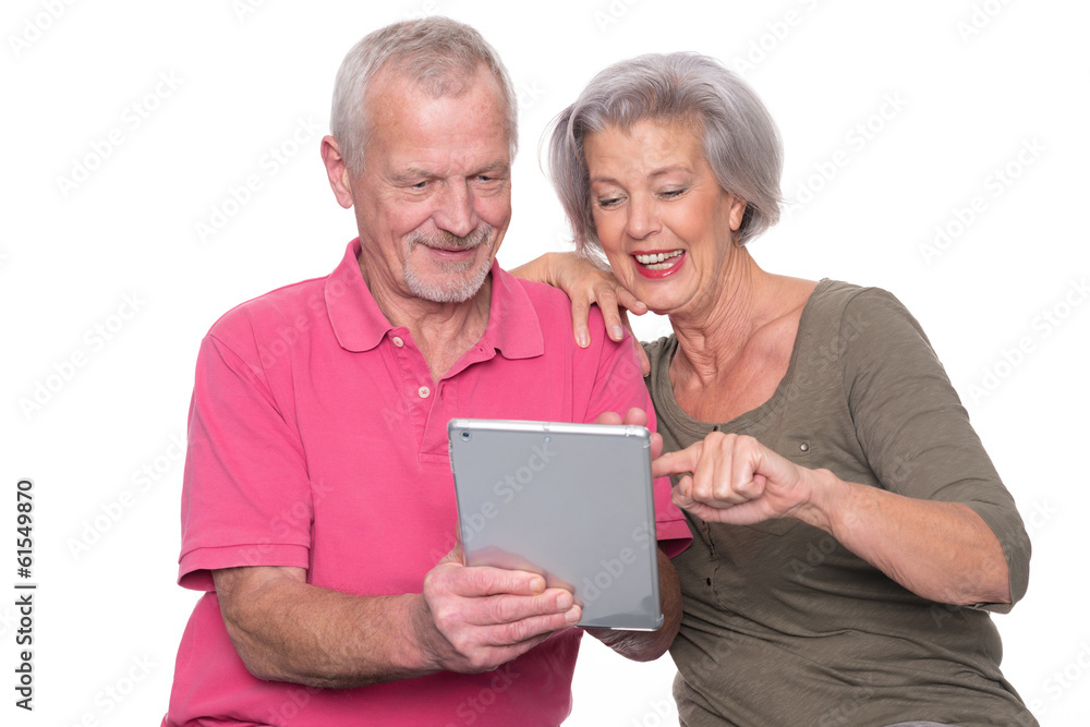Senior couple with tablet Senior couple with tablet