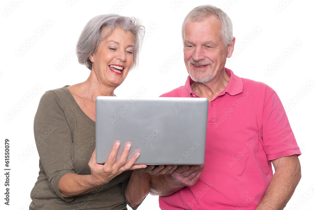 Senior couple with computer Senior couple with computer