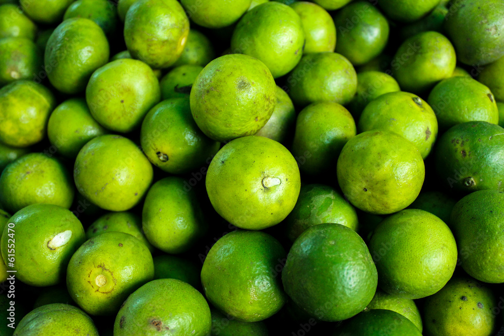 fresh green lemon sour in the thai market fresh green lemon sour in the thai market