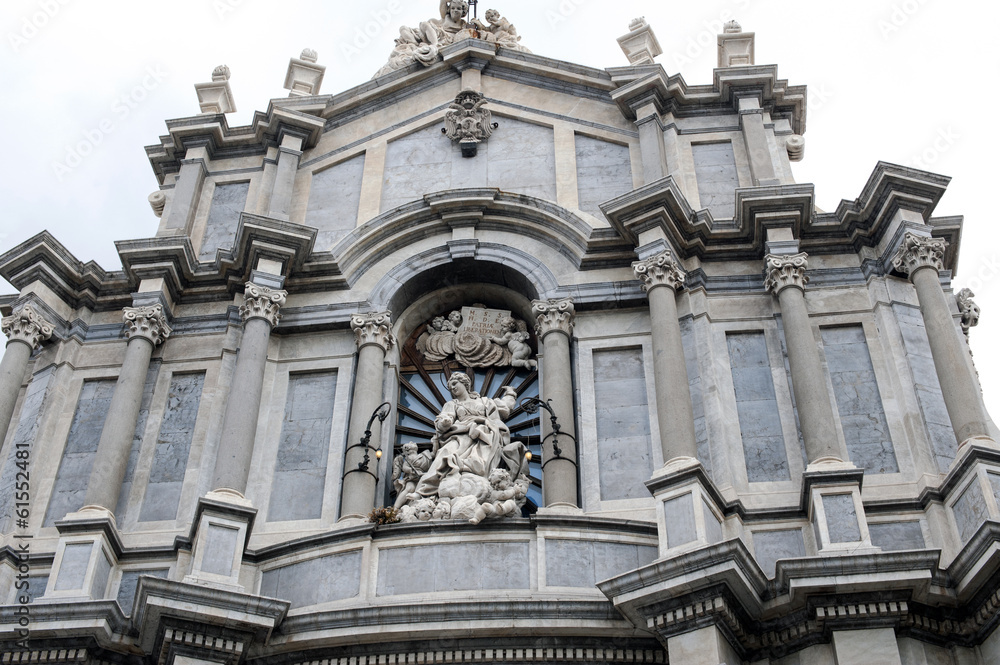 Facade of the Cathedral of St. Agatha, Catania, Sicily