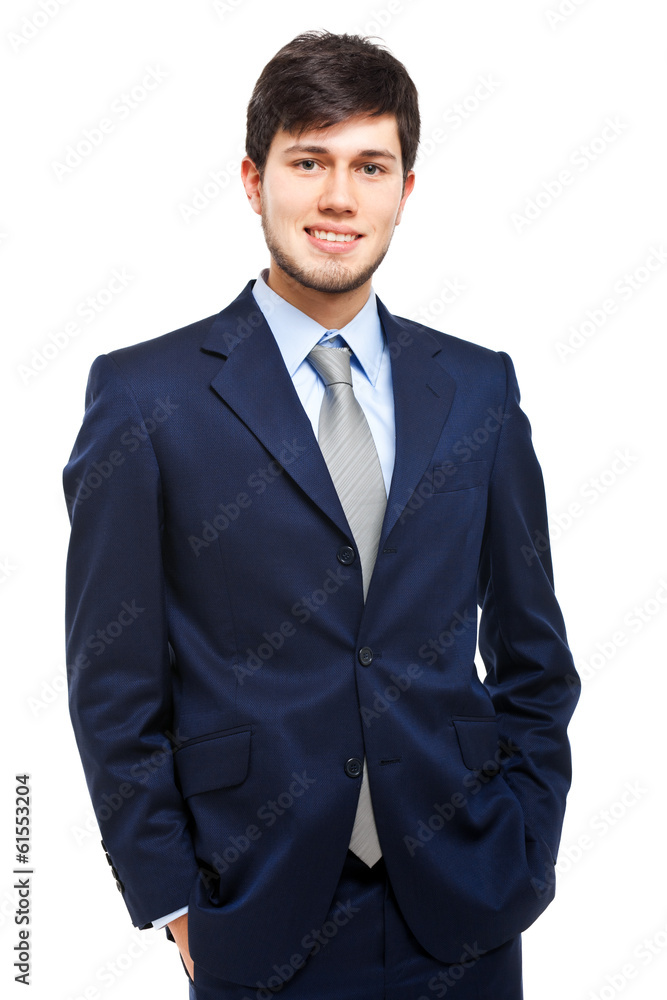 Smiling businessman isolated on white Smiling businessman isolated on white