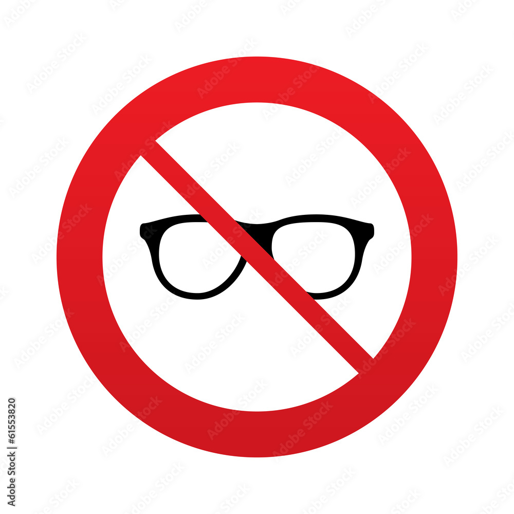 No Retro glasses sign icon. Eyeglass frame symbol. No Retro glasses sign icon. Eyeglass frame symbol.