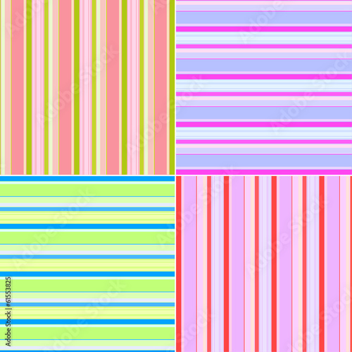 Set of 4 Retro striped backgrounds